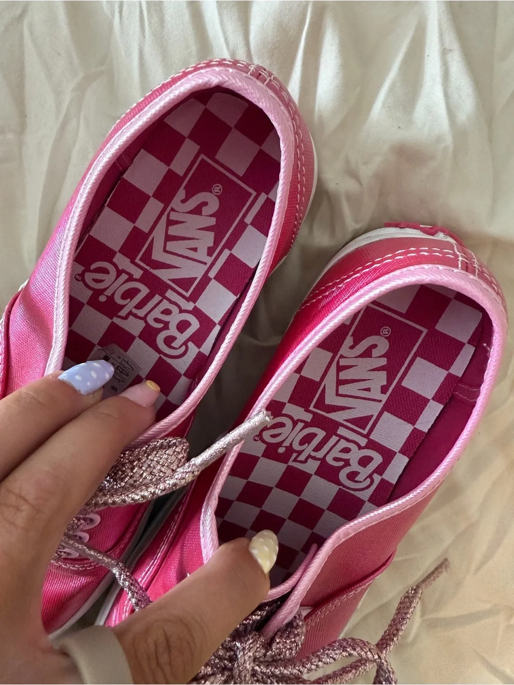 Vans Limited Edition Barbie  Pink Canvas Low-Top Sneakers